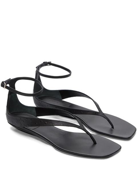 LouLou de Saison Niham textured ankle-strap sandals - Black - zdjęcie produktu nr 1