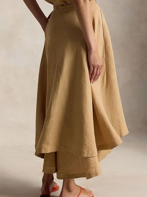 Polo Ralph Lauren spódnica asymetryczna lniana - zdjęcie produktu nr 1