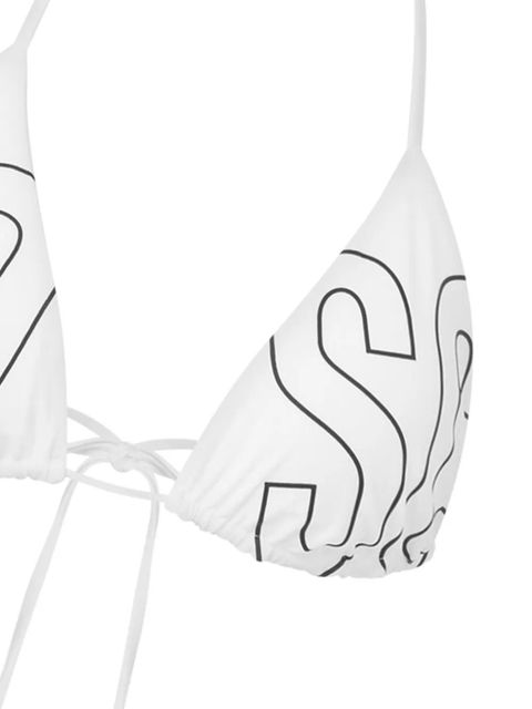 Moschino logo-print bikini top - White - zdjęcie produktu nr 2