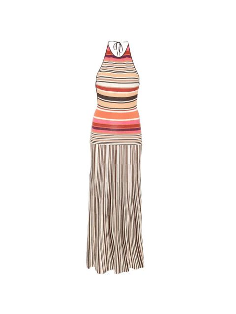 Faithfull the Brand Maretta striped halterneck dress - Neutrals - zdjęcie produktu nr 1