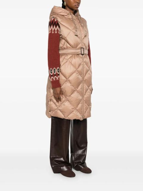 Max Mara belted quilted coat - Neutrals
