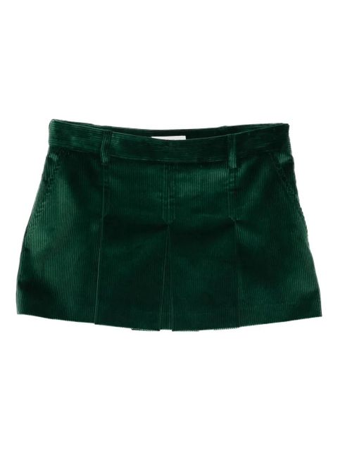 Miu Miu pleated corduroy skirt - Green - zdjęcie produktu nr 1