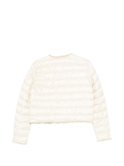 Moncler Fleurs bouclé-trimmed puffer jacket - Neutrals - zdjęcie produktu nr 2