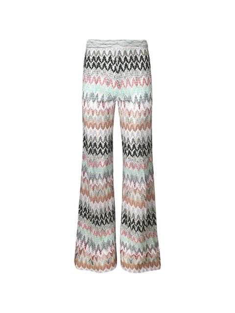 Missoni zigzag-pattern knitted trousers - White - zdjęcie produktu nr 1