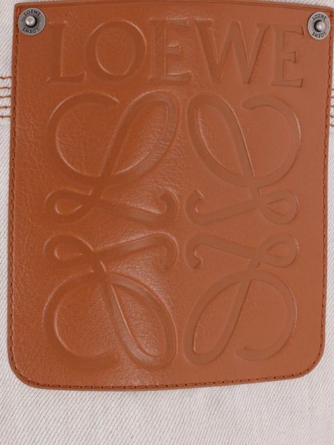 LOEWE logo-patch denim jacket - Neutrals - zdjęcie produktu nr 2