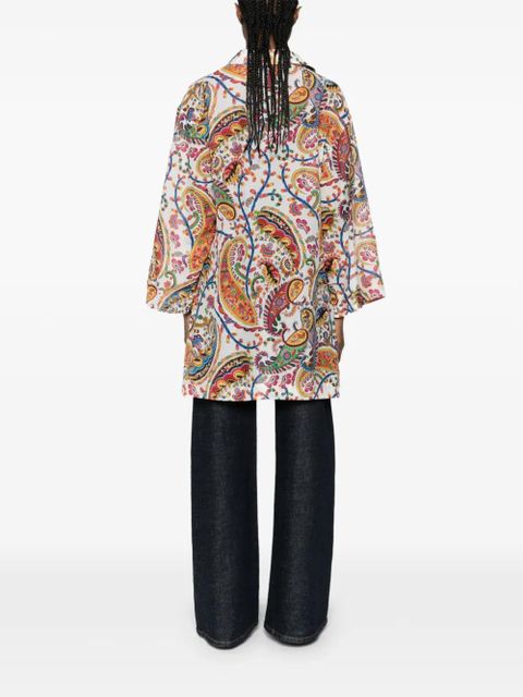 ETRO paisley V-neck blouses - White