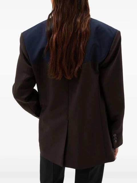 Versace double-breasted panelled jacket - Brown