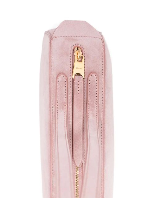 KHAITE zip suede tote bag - Pink
