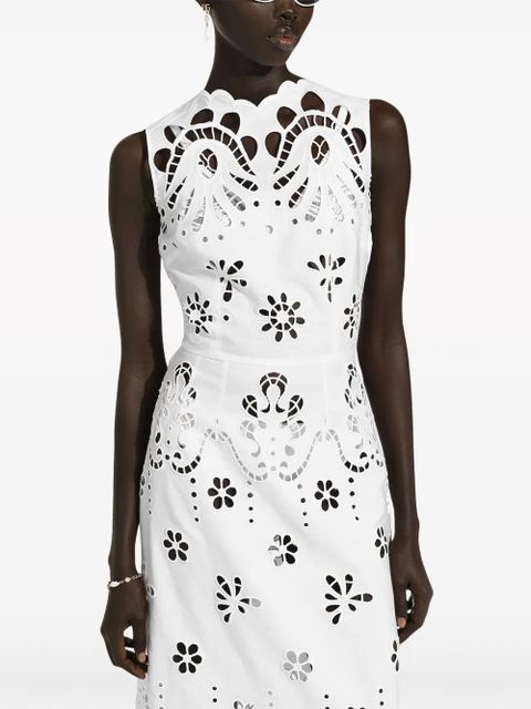 Dolce & Gabbana cut-out stretch-cotton maxi dress - White