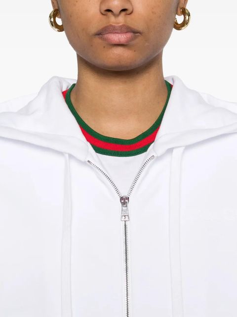 Gucci Web-stripe hoodie - White