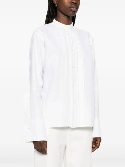 Jil Sander pintuck-detailed shirt - White - zdjęcie produktu nr 2