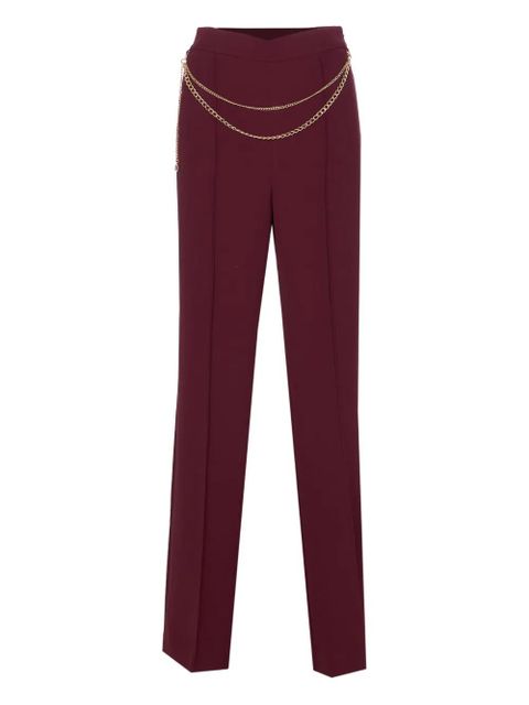 TWINSET chain-embellished trousers - Red - zdjęcie produktu nr 1