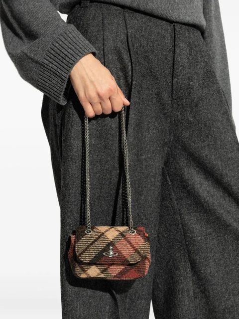 Vivienne Westwood small tartan-pattern chain-strap wallet - Brown - zdjęcie produktu nr 2