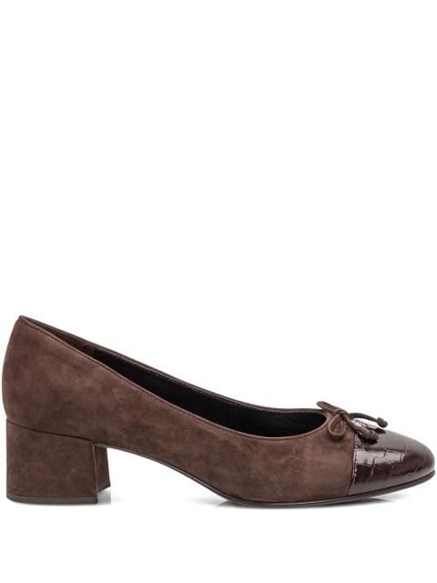 Tory Burch 45mm suede heeled pumps - Brown - zdjęcie produktu nr 1