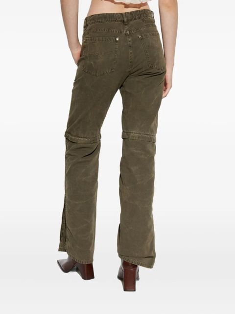 Blumarine zip-detail trousers - Green