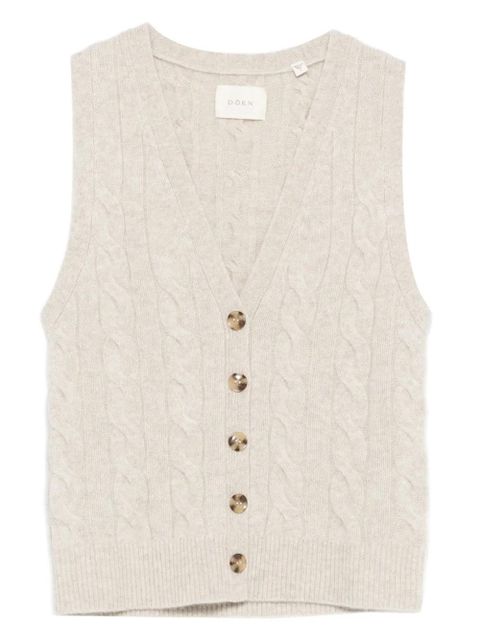 DÔEN cable-knit button vest - Neutrals - zdjęcie produktu nr 1