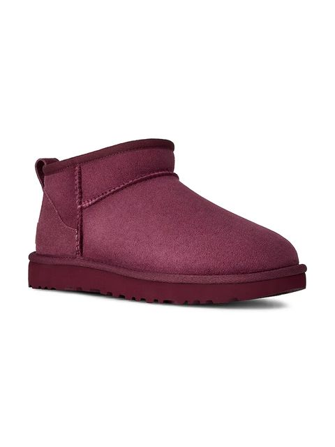 UGG śniegowce zamszowe Classic Ultra Mini kolor różowy 1116109.BNTM - zdjęcie produktu nr 2