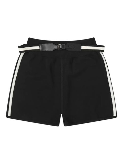 Max Mara belted side-stripe shorts - Black - zdjęcie produktu nr 1