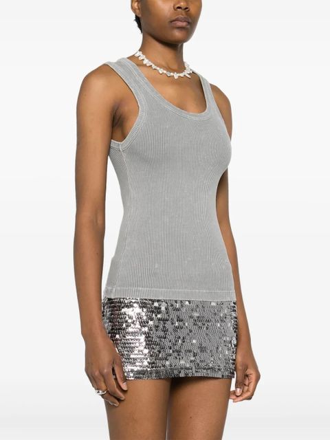 AGOLDE Poppy fine-ribbed tank top - Grey