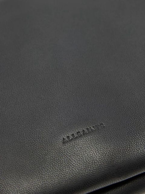 AllSaints portfel skórzany HARLUNA damski kolor czarny W208XD