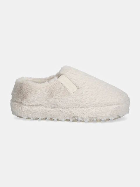 Calvin Klein Jeans kapcie HOME ANKE SLIPPER WN FUR kolor beżowy YW0YW01596