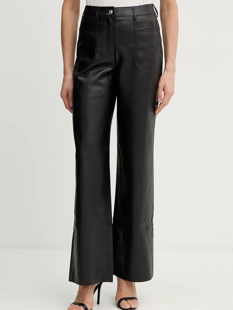 Morgan spodnie damskie kolor czarny proste high waist PERINE - zdjęcie produktu nr 1