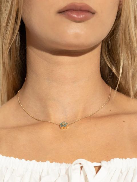 Tory Burch floral-embellished necklace - Gold - zdjęcie produktu nr 2