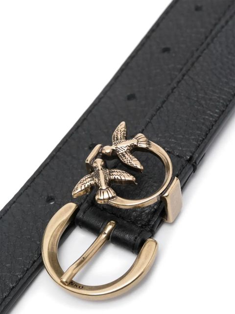 PINKO Love Birds-buckle leather belt - Black - zdjęcie produktu nr 2