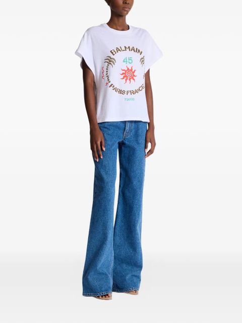 Balmain printed T-shirt - White