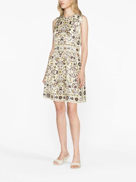 Tory Burch Pisces Dream-print silk dress - Neutrals
