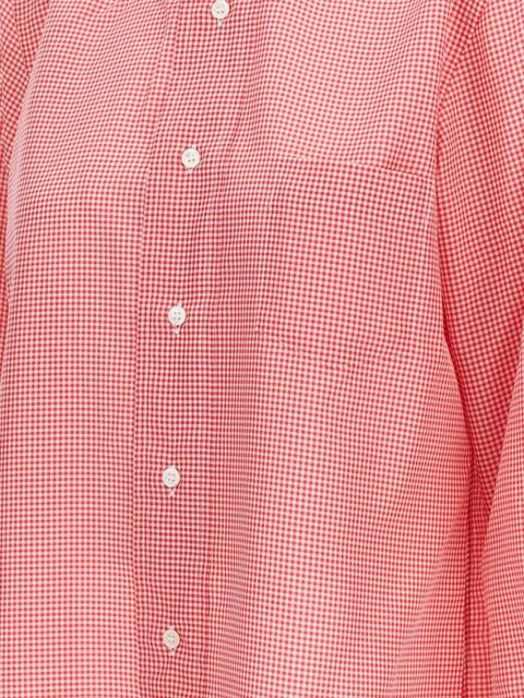 Comme Des Garçons long-sleeved checked shirt - Red