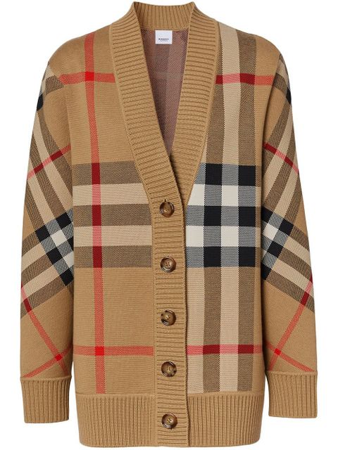 Burberry Vintage Check V-neck cardigan - Brown - zdjęcie produktu nr 1