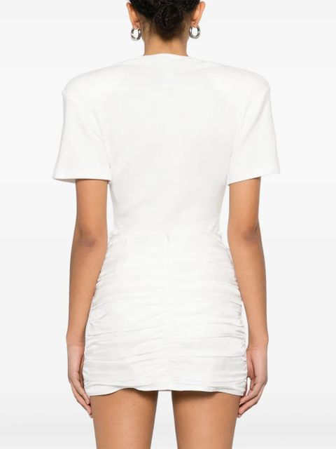 Magda Butrym fine-ribbed bodysuit - White