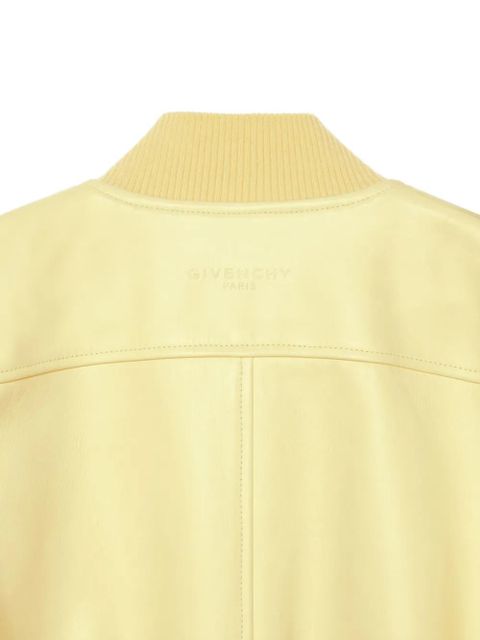 Givenchy cropped leather bomber jacket - Yellow - zdjęcie produktu nr 2