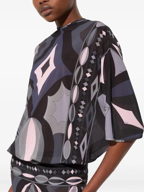 PUCCI collane print long dress - Grey