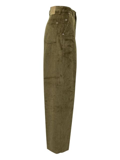 AMI Paris wide-leg corduroy trousers - Green