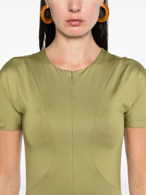 Victoria Beckham zip midi dress - Green