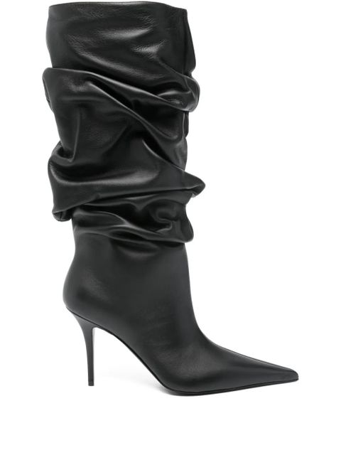 Amina Muaddi Anok heeled ankle boots - Black - zdjęcie produktu nr 1