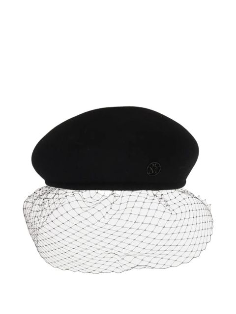 Maison Michel New Bonnie Veil hat - Black