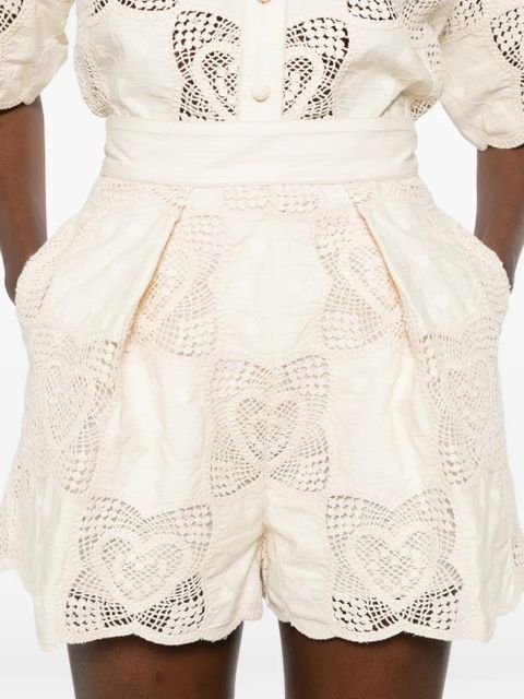 ZIMMERMANN Wanderlust tuck shorts - Neutrals