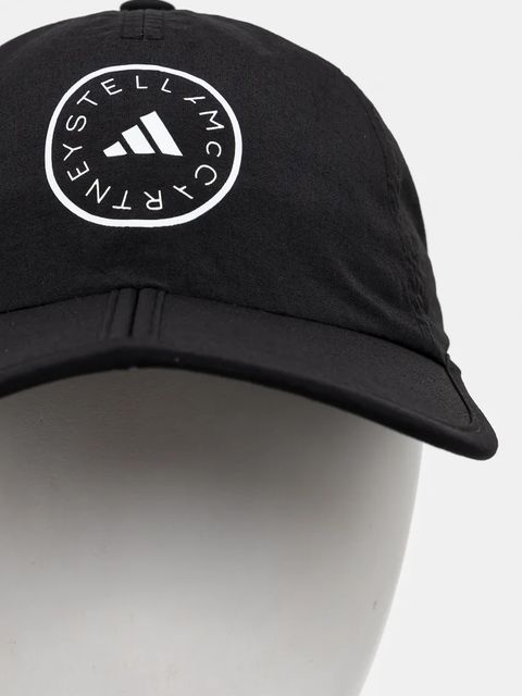 adidas by Stella McCartney czapka z daszkiem kolor czarny z nadrukiem IX6608 - zdjęcie produktu nr 2
