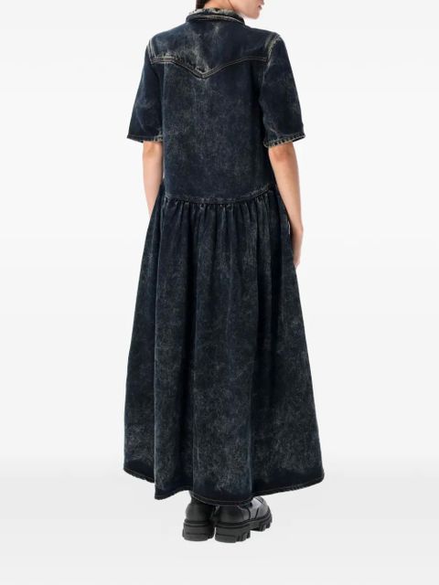 GANNI washed-effect maxi dress - Black - zdjęcie produktu nr 2