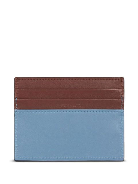 ETRO two-tone leather cardholder - Blue - zdjęcie produktu nr 2