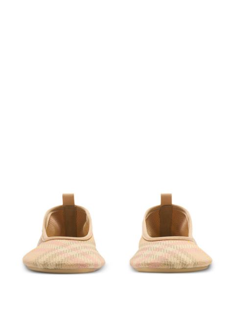 Burberry checked ballerina shoes - Neutrals