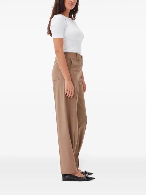 GANNI adjustable-leg tailored trousers - Neutrals
