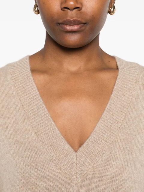 ANINE BING V-neck cashmere jumper - Brown