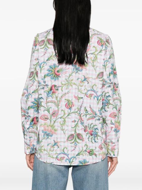 ETRO floral checked shirt - Pink