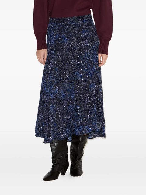 ISABEL MARANT sequin-pattern midi skirt - Blue