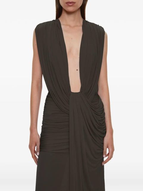 Christopher Esber draped maxi dress - Brown - zdjęcie produktu nr 1