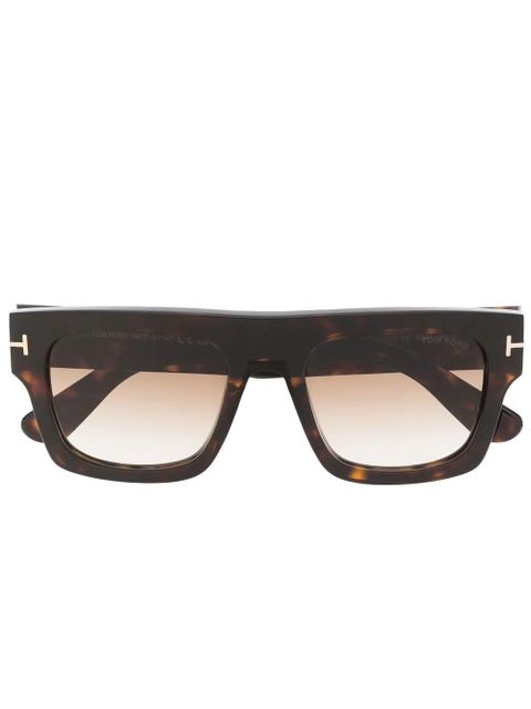 TOM FORD Eyewear Fausto oversize-frame sunglasses - Brown - zdjęcie produktu nr 1